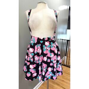 Hot Topic Plus Size 2 Hello Kitty Strawberry Mini Suspender Skirt Skirtall 2X